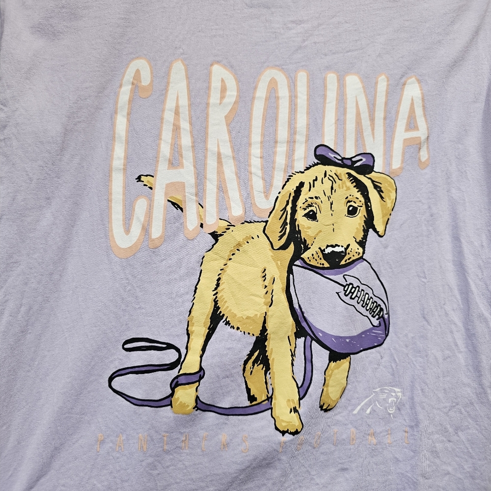 NFL Sporty Southern Prep Carolina Panthers T Shirt With Side Slits